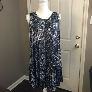 Uge Black Metallic Swing Dress